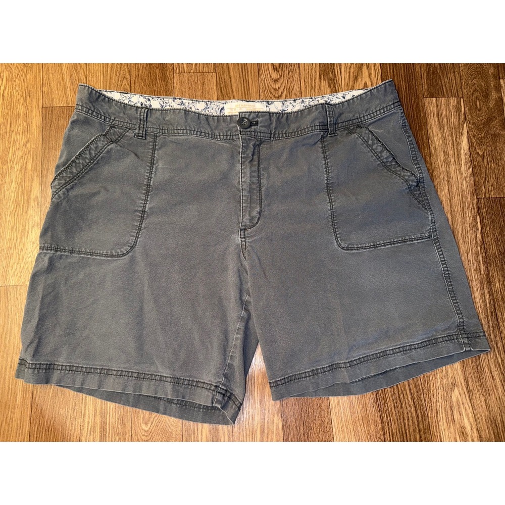 Eddie Bauer Ripstop Gray Utility Shorts Mens 40 Stretch Cotton‎ 7936 Spr 13